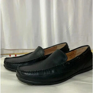 Bass Men’s Dress Casual Shoes 10.5 Black Cushioned Leather Slightly Used Tread